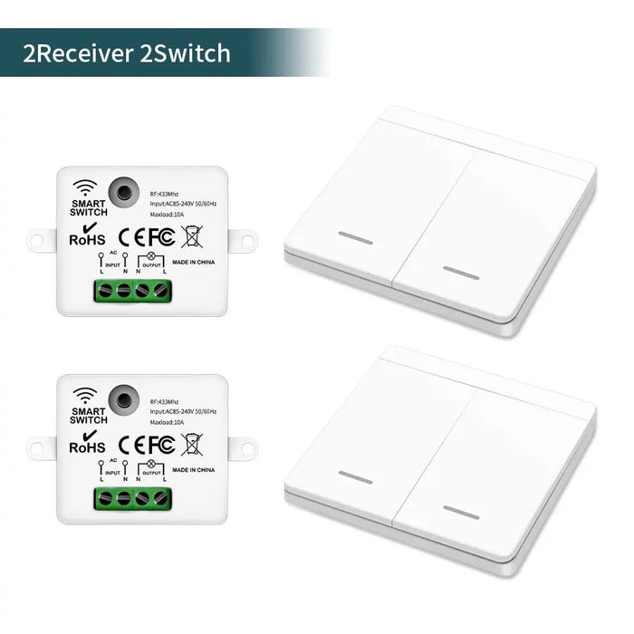 GERMA Wireless Light Switch 433MHz Remote Control 1/2/3Gang Interruptor Wall Smart Lighting Switch 10A 110V 220V For Lamp LED