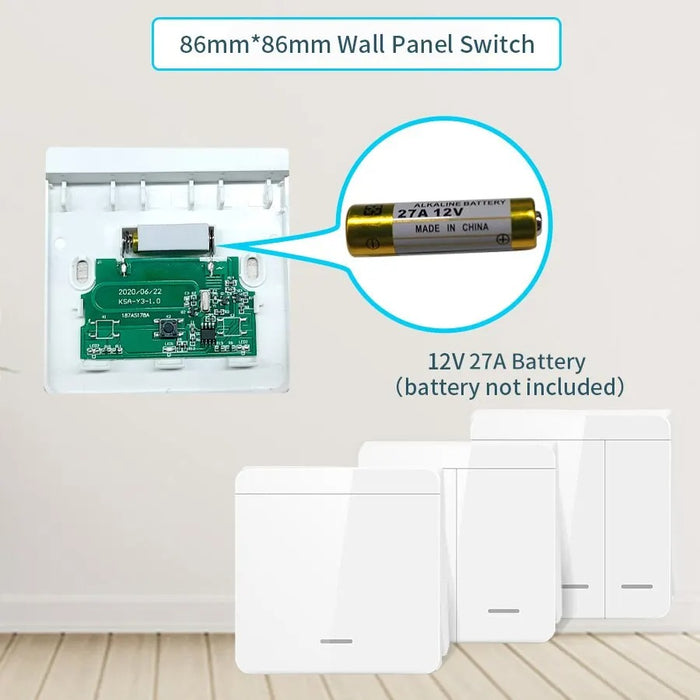 GERMA Wireless Light Switch 433MHz Remote Control 1/2/3Gang Interruptor Wall Smart Lighting Switch 10A 110V 220V For Lamp LED