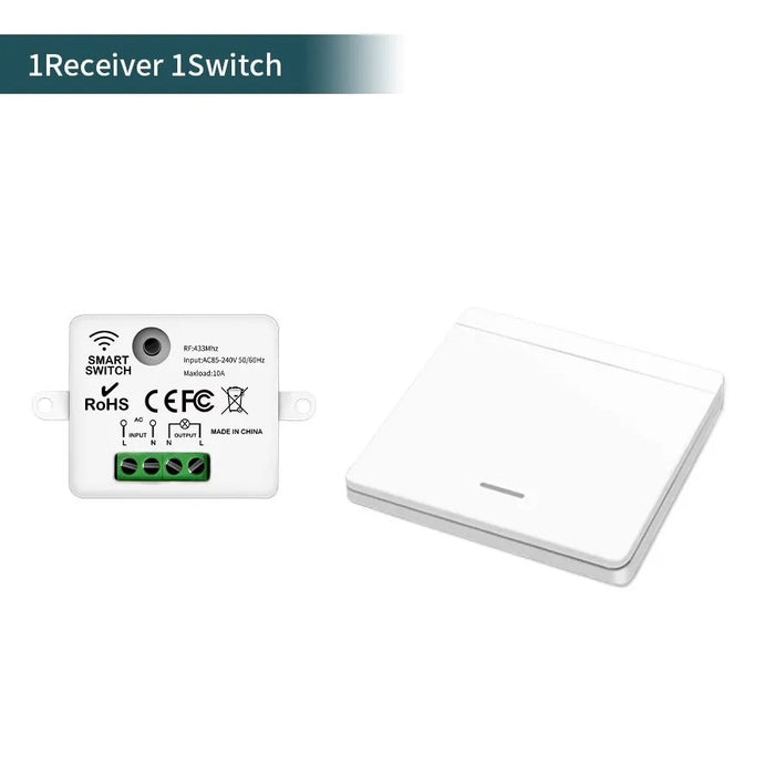 GERMA Wireless Light Switch 433MHz Remote Control 1/2/3Gang Interruptor Wall Smart Lighting Switch 10A 110V 220V For Lamp LED
