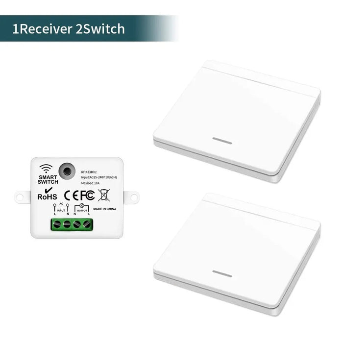 GERMA Wireless Light Switch 433MHz Remote Control 1/2/3Gang Interruptor Wall Smart Lighting Switch 10A 110V 220V For Lamp LED