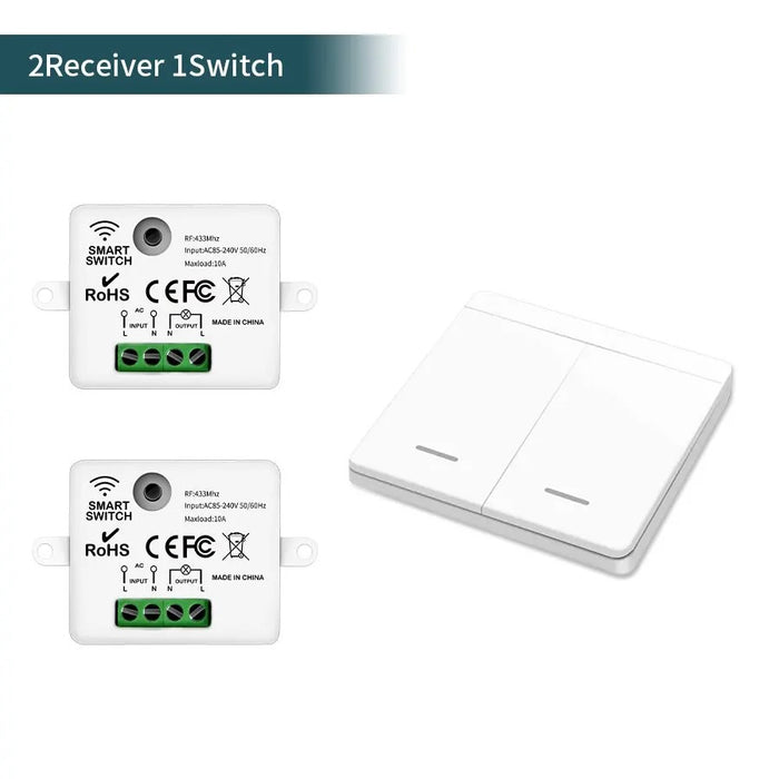 GERMA Wireless Light Switch 433MHz Remote Control 1/2/3Gang Interruptor Wall Smart Lighting Switch 10A 110V 220V For Lamp LED
