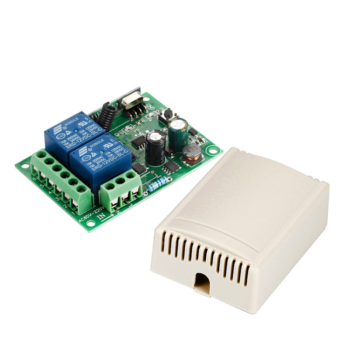 GERMA 433Mhz Wireless  AC 250V 110V 220V 2CH Relay Receiver Module + 4channel RF 433 Mhz Remote Control Transmitters