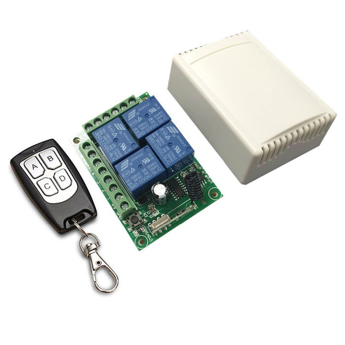 GERMA Wireless Remote Control Switch DC 12V 4CH relay Receiver Module With 4 channel RF Remote 433 Mhz Transmitter