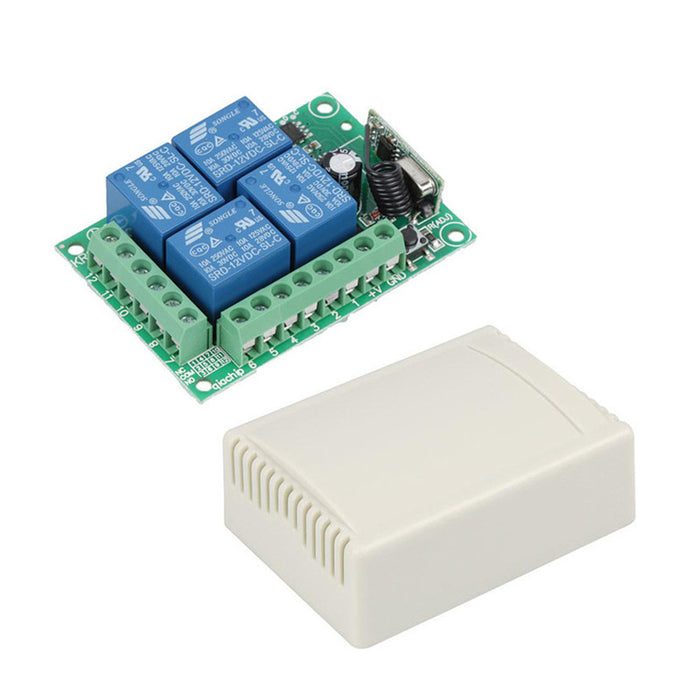 GERMA Wireless Remote Control Switch DC 12V 4CH relay Receiver Module With 4 channel RF Remote 433 Mhz Transmitter