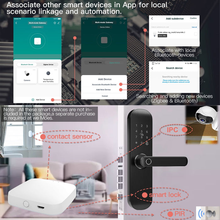 GERMA New Multi-mode Smart Gateway ZigBee WiFi Bluetooth Mesh Hub Work with Tuya Smart App Voice Control via Alexa Google Home