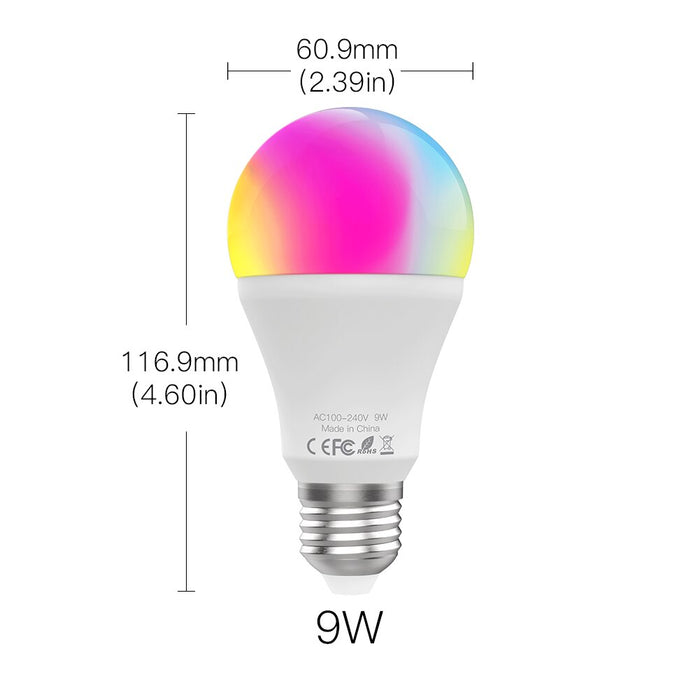 GERMA WiFi Smart LED Dimmable Lamp 9W,RGB C+W ,Smart Life Tuya App Remote Control Work with Alexa Echo Google Home E27