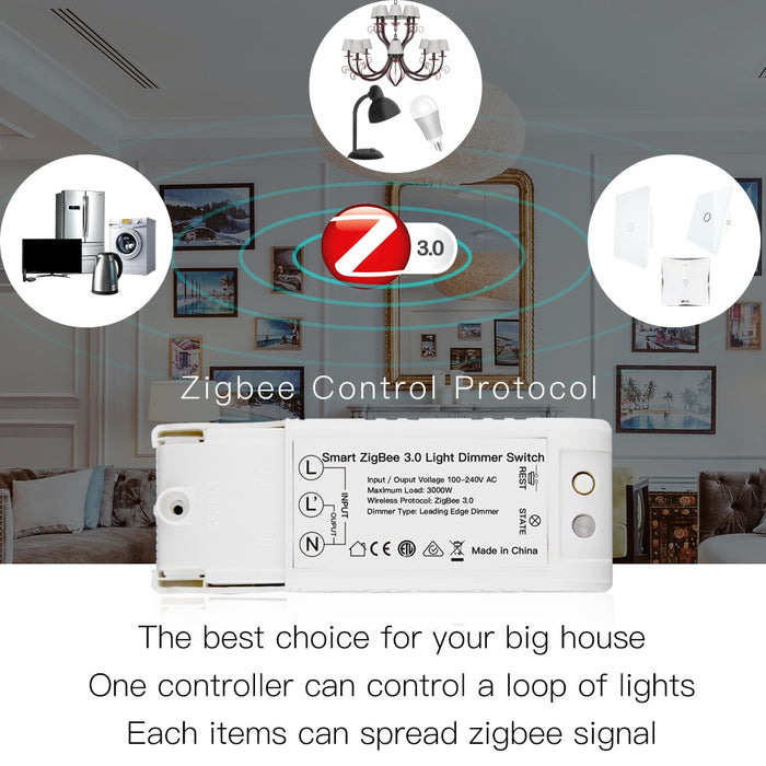 GERMA Zigbee 3.0 DIY Smart Home Automation Dimmer Switch Remote Control Work with Echo Plus Alexa SmartThings Fit for Zigbee Hub