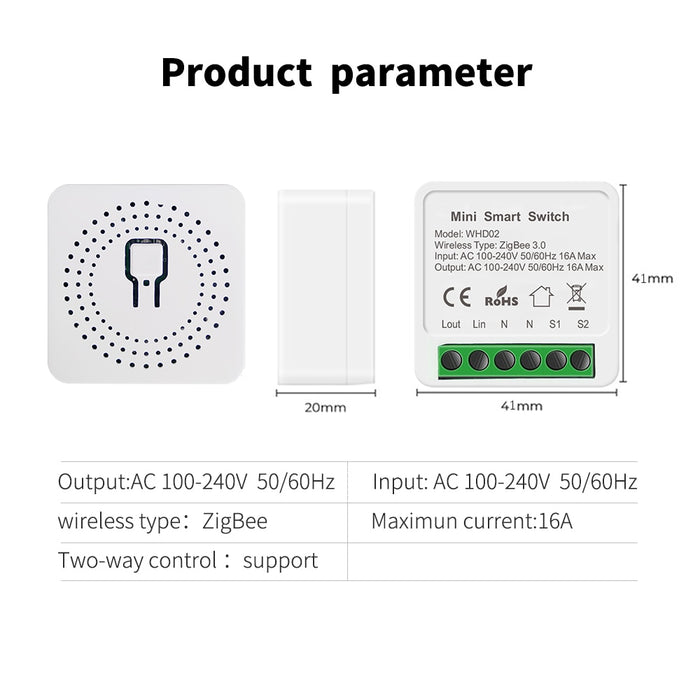 GERMA Zigbee Switch Alexa Timing Smart Switch Tuya Smart Life APP Voice Control Smart Home Automation Relay Module Light Switch